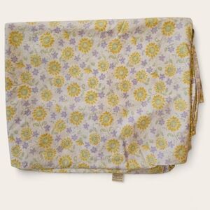 Pottery Barn Kids Single Flat Sunflower Yellow and Purple Sheet Retired